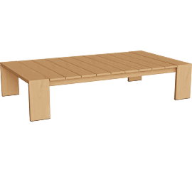 Perspective view of HAYMAN TEAK COFFEE TABLE