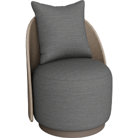 Perspective view of MILAN SWIVEL DINING CHAIR_DISABLED