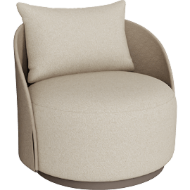 Perspective view of MILAN SWIVEL LOUNGE CHAIR_DISABLED