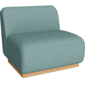 Perspective view of COMO ARMLESS SINGLE