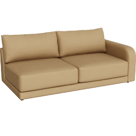 Perspective view of Gather Right-Arm Sofa Sectional Piece