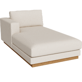 Perspective view of Tidal Left-Arm Chaise Lounge Sectional Piece