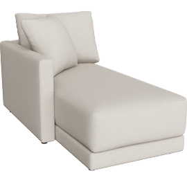 Perspective view of Gather Deep Left-Arm Chaise Lounge Sectional Piece