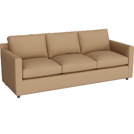 Perspective view of Barrett II 91" Leather Track Arm Sofa