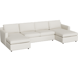 Perspective view of Barrett II 3-Piece U-Shaped Sectional Sofa with Double Chaise Lounge