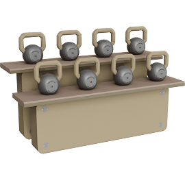 Perspective view of Personal Tools Kettlebells Horizontal 
