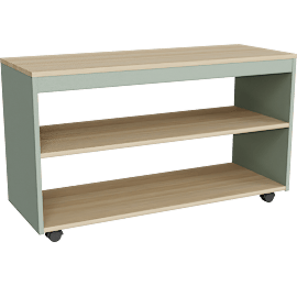 Perspective view of NaturalDesign Low Open Shelf Unit