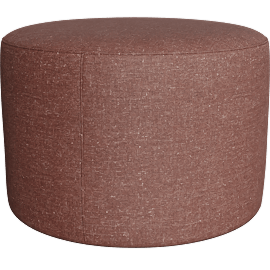 Perspective view of Highland 22" Round Ottoman