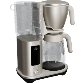 Perspective view of Breville ® Luxe Precision Brewer Glass Drip Coffee Maker in Almond Nougat