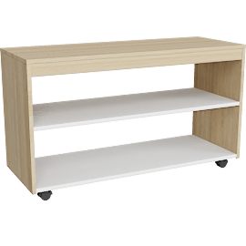 Perspective view of NaturalDesign Low Open Shelf Unit Internal White
