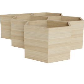 Perspective view of Tall Honeycomb Display shelf