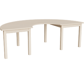 Perspective view of Large Classroom Half Circle Table