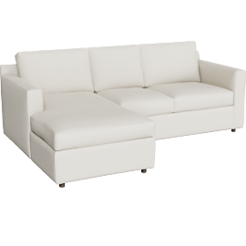 Perspective view of Barrett II 91" Reversible Storage Chaise Lounge Queen Sleeper Sectional Sofa