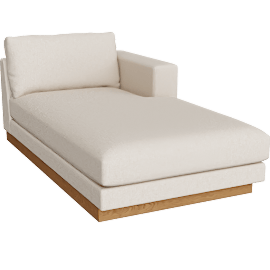 Perspective view of Tidal Right-Arm Chaise Lounge Sectional Piece