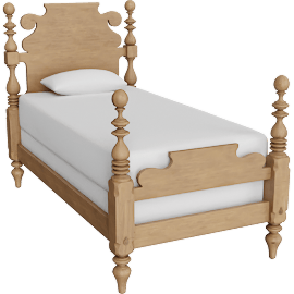 Perspective view of Quincy Twin Bed