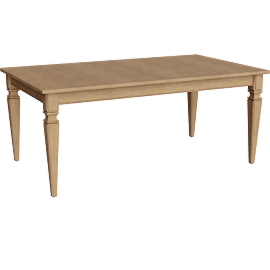 Perspective view of Custom Extension Dining Maple Table Large (72" x 42")