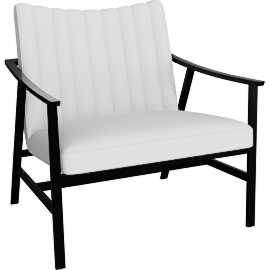 Perspective view of Blair Green Velvet Accent Chair by Paul McCobb