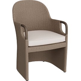 Perspective view of Greyson Cove Outdoor Dining Armchair