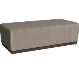 Perspective view of Stover Rectangle Leather Ottoman