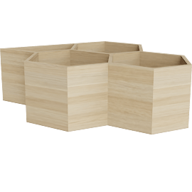 Perspective view of MEDIUM HONEYCOMB DISPLAY SHELF