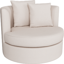 Perspective view of Solenne 42" Round Swivel Chair