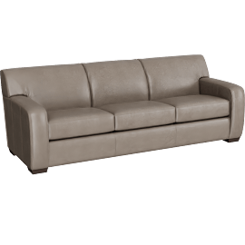 Perspective view of Kellan 90" Leather Sofa