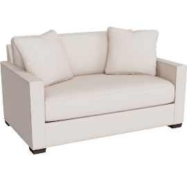 Perspective view of Spencer TA Chair and Half, 24" Seat