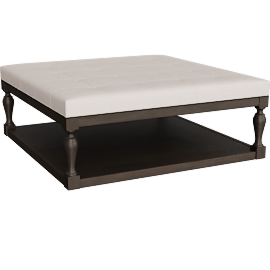 Perspective view of Donnelly 48" Square Maple Ottoman