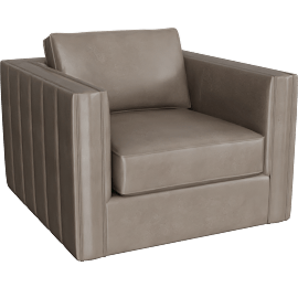 Perspective view of Presley Leather 42" Swivel Chair