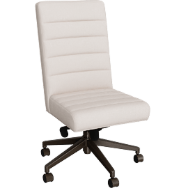 Perspective view of Slater Channel Back Armless Desk Chair