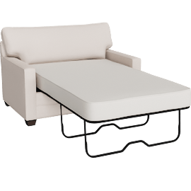 Perspective view of Bennett Track-Arm Chair-and-a-Half Twin Sleeper