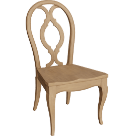 Perspective view of Aelin Maple Wood Seat Side Chair